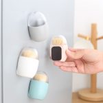 6 stücke Haushalt Wohnzimmer Eiform Magnetische Saugzahnstocher Kühlschrank Magnetit Zahnstocher Inhaber Zufällige Farbe Lieferung