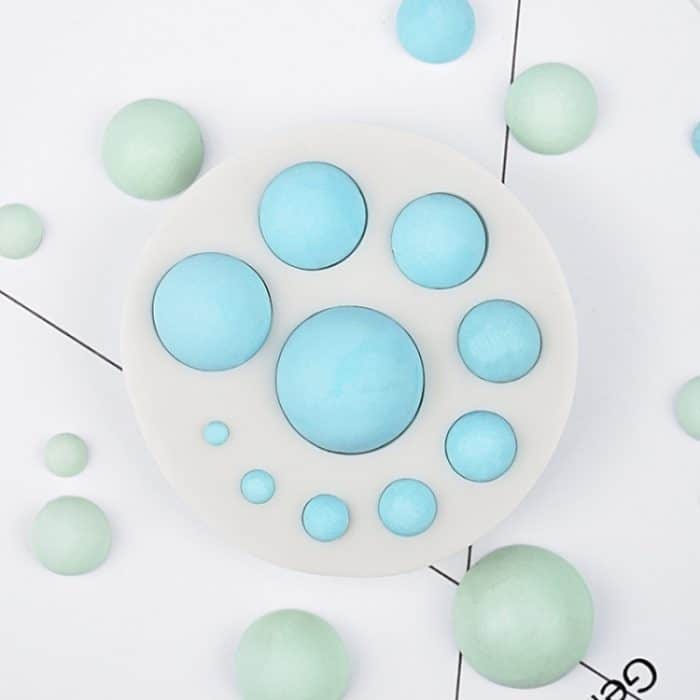 Runde Silikon-Fondant-Kuchenform, DIY-Backdekoration, Schokoladenwerkzeug, Round Silicone(Grey), Round Silicone(Pink) – Bild 4