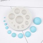 Runde Silikon-Fondant-Kuchenform, DIY-Backdekoration, Schokoladenwerkzeug, Round Silicone(Grey), Round Silicone(Pink) – Bild 5