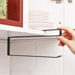 3 Stück Türschrank zum Aufhängen von Papierhandtuchhaltern, Trennschicht für Küchenpapier, Frischhaltefolie, Aufbewahrungsregal, Black – Bild 2