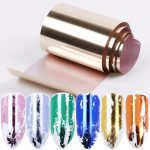 3 PCS Gold Silber Slider Folie für Nagel Holographic Transfer Wrap Aufkleber Adhesive Starry Manicure Decor Set
