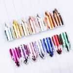 3 PCS Gold Silber Slider Folie für Nagel Holographic Transfer Wrap Aufkleber Adhesive Starry Manicure Decor Set – Bild 2