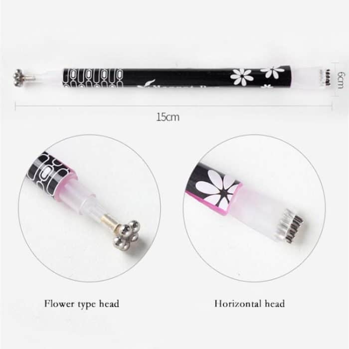 3 PCS Cat Eye Gel Magnet Stift Doppel Kopf Magnetische Stift Pflaume Branding Blume Magnetische Stift Nagel Katze Auge magnet Neue Werkzeug – Bild 6