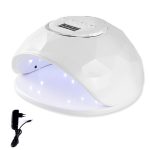 F6 UV-LED-Lampe Nageltrockner Dual-Hände-Nagellampe zum Aushärten von UV-Gel-Nagellack mit Sensor, Timer und LCD-Display