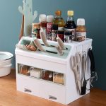 Multifunktionales Gewürzflaschen-Aufbewahrungsregal, mehrschichtiges Küchenzubehör, Messerhalter, Kombinationsset, Geräteregal, Spice Bottle Storage Rack – Bild 4