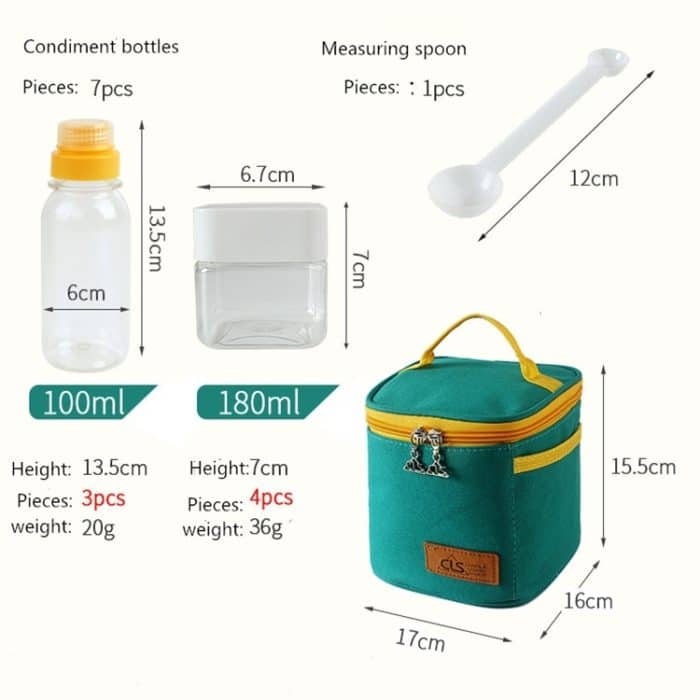 CLS Outdoor Gewürzflaschenset Tragbares Gewürzglas Barbecue Utensil Combination – Bild 7