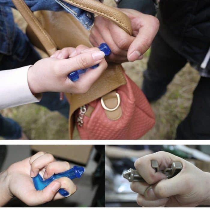 2 PCS Outdoor Notfall Starke Selbstverteidigung Persönliche Schutz Taktische Sicherheit Werkzeug Frauen Finger Stinger Bohrer – Bild 7