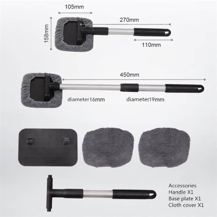 Autowindschutzscheibe Reinigungstuch Aluminiumlegierung Teleskop Autowaschfensterbürste – Bild 6