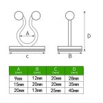 10 Stück Lulu Kletterwand-Befestigungshaken für Kletterwände, 10pcs Small (White), 10pcs Medium (White), 10pcs Large (White) – Bild 6