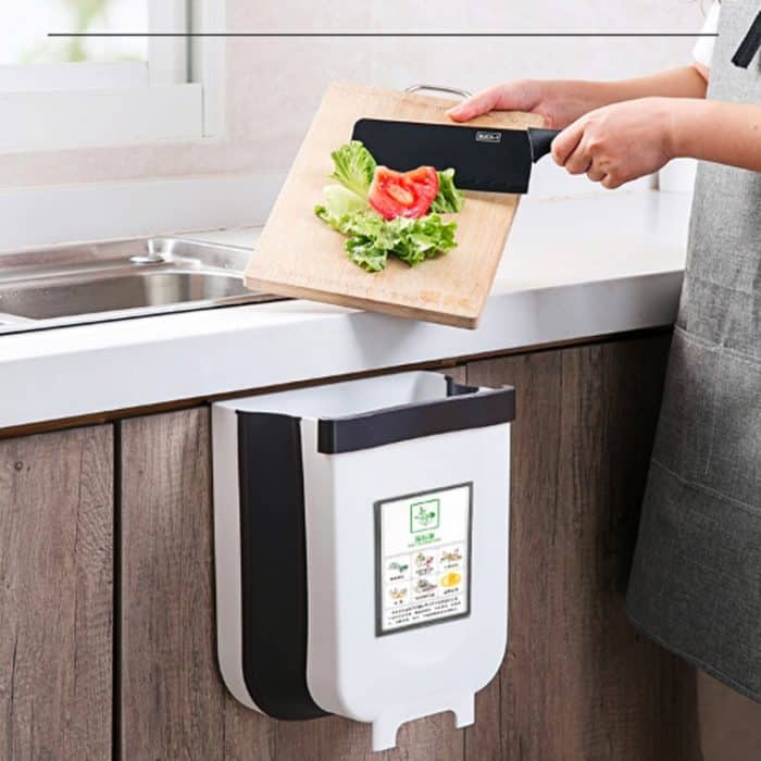 Faltbarer hängender Küchenabfalleimer, 24x6x21cm, 23x6x29cm – Bild 5