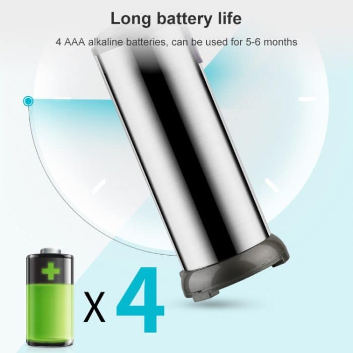 250ML Edelstahl Automatischer Seifenspender Infrarot-Sensor Seifenspender – Bild 7