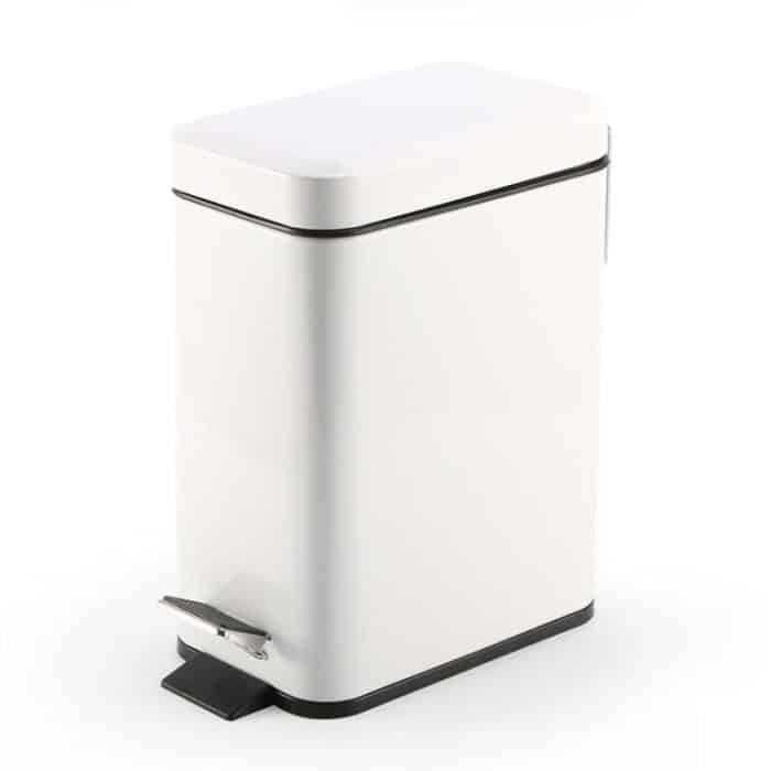 Haushalts-Edelstahl-Fußpedal, kleiner rechteckiger Mülleimer – Bild 2