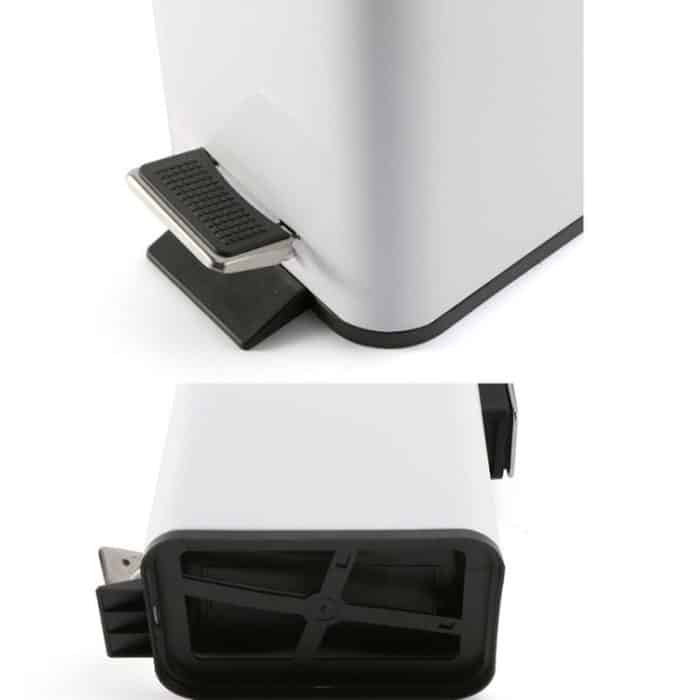 Haushalts-Edelstahl-Fußpedal, kleiner rechteckiger Mülleimer – Bild 3