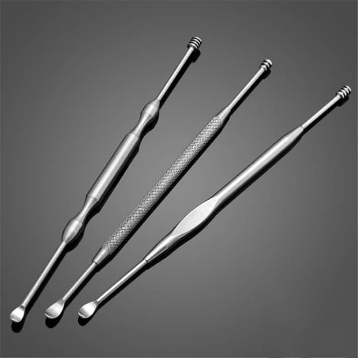 3 PCS Ohr-Edelstahl-Ohrenreinigungs-Pflegetools, zufällige Lieferung – Bild 2