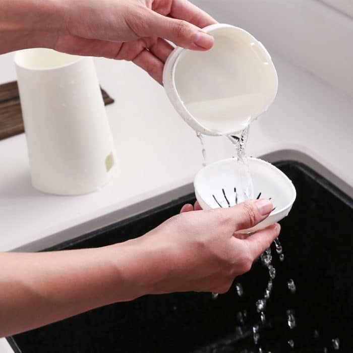 Staubdichter Küchenablauf, Haushaltskunststoff, Besteckaufbewahrung, Essstäbchenbox mit Deckel – Bild 7