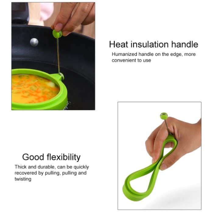 DIY Frühstück Runde Silikon Ei Ring Spiegelei Form Pfannkuchen Ring Antihaft Küche Kochen Form, Round, Blue, Round, Green, Round, Orange, Round, Red – Bild 3