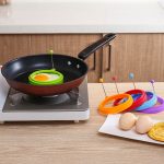 DIY Frühstück Runde Silikon Ei Ring Spiegelei Form Pfannkuchen Ring Antihaft Küche Kochen Form, Round, Blue, Round, Green, Round, Orange, Round, Red – Bild 8