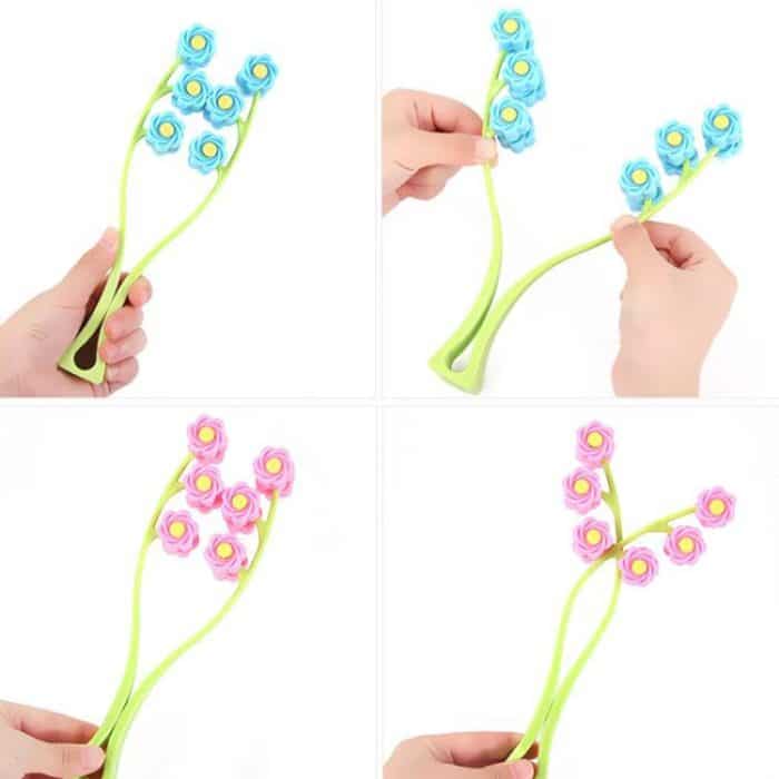 Manuelles Roller-Gesichtsmassagegerät, Gesichtsschönheitsinstrument, Gesichts-Doppelkinn-Werkzeug, Pink, Blue – Bild 5