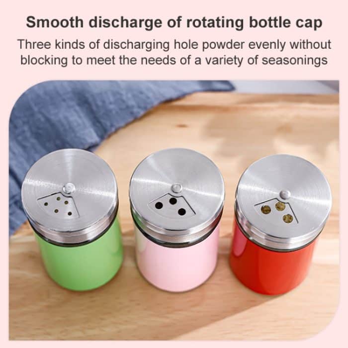 Edelstahl-Deckel-Glas-Gewürz-Jar-Küchenbedarf (transparent) – Bild 2