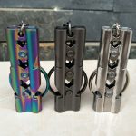 Selbstschützende Doppelrohr-Survival-Pfeife aus Edelstahl mit hoher Dezibel und Schlüsselring, Whistle (Silver), Whistle (Black), Whistle (titanium) – Bild 4