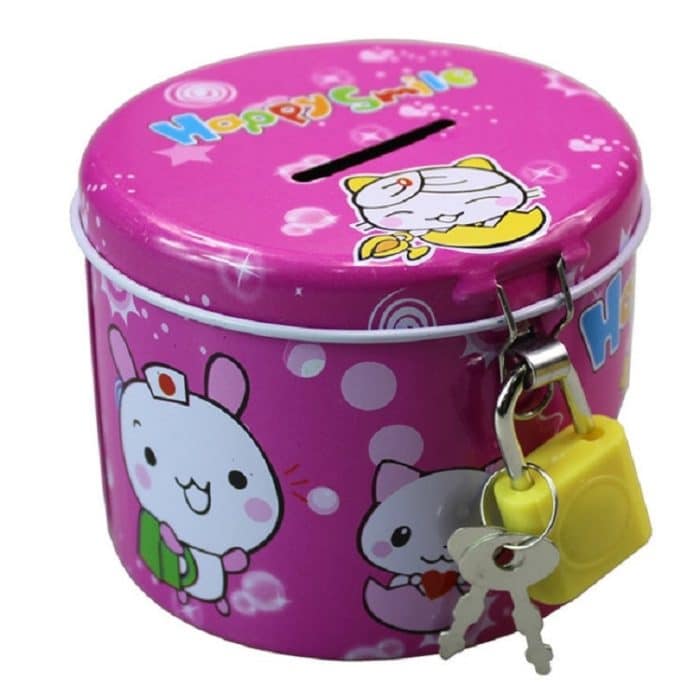 4 PCS Tin Sparschwein Kindergarten Geschenke für Kinder, zufällige Farbzustellung – Bild 5