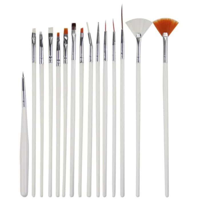 15 PCS / Set Nail Art Tools Pinsel für Maniküre Strass Steine ​​Nägel Dekorationen Nagel Nrush Kit Malen Fingernagel Tool Pen Kit – Bild 1