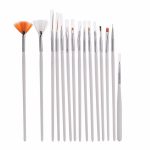 15 PCS / Set Nail Art Tools Pinsel für Maniküre Strass Steine ​​Nägel Dekorationen Nagel Nrush Kit Malen Fingernagel Tool Pen Kit – Bild 4