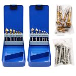 6 In 1 90 Grad Dreikant-Anfasmesser Holzbearbeitung Fräser Anfasmaschine Lochöffner, Iron Box, Plastic Bag – Bild 8