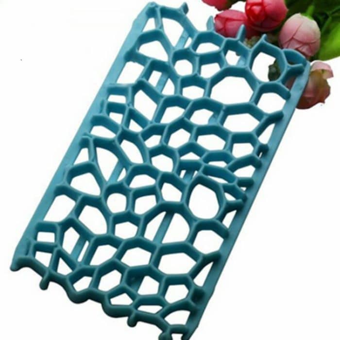 2 Stück Kuchen-Fondant-Werkzeug, herzförmige Diamant-Textur, karierte Überführung, Quyi-Siegel-Druckform – Bild 2