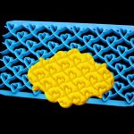 2 Stück Kuchen-Fondant-Werkzeug, herzförmige Diamant-Textur, karierte Überführung, Quyi-Siegel-Druckform – Bild 6