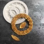 2 Stück Rosengirlande, Rosenblatt, Silikon-Fondantform, Kuchenkanten-Dekorationswerkzeug, Backkleberform