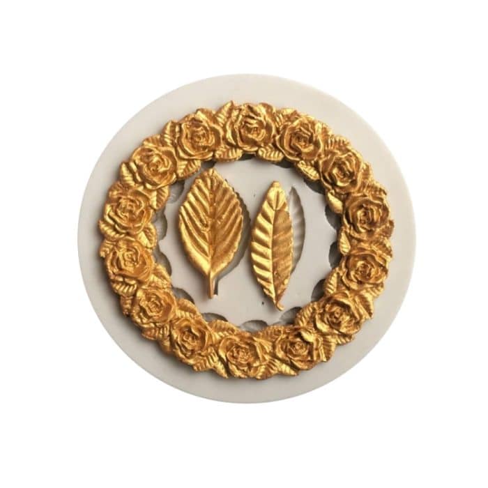 2 Stück Rosengirlande, Rosenblatt, Silikon-Fondantform, Kuchenkanten-Dekorationswerkzeug, Backkleberform – Bild 3