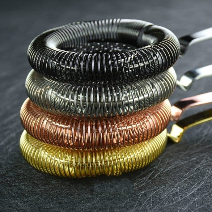 2 Stück Edelstahl Barkeeper Eisfilter Eisfalle Cocktailsieb, Stainless Steel, Rose Gold, Gold, Black – Bild 5