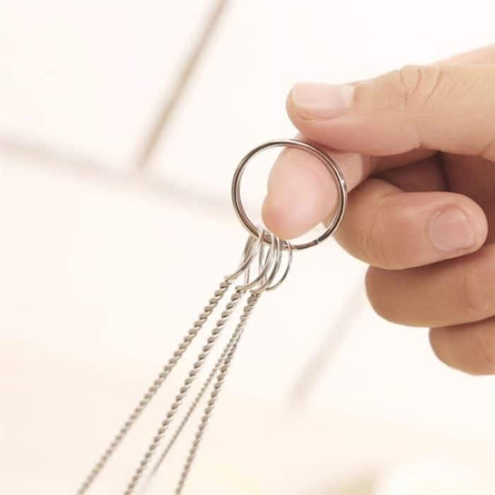 2 Sätze Edelstahl Waschrohr Strohbürstenreiniger – Bild 3