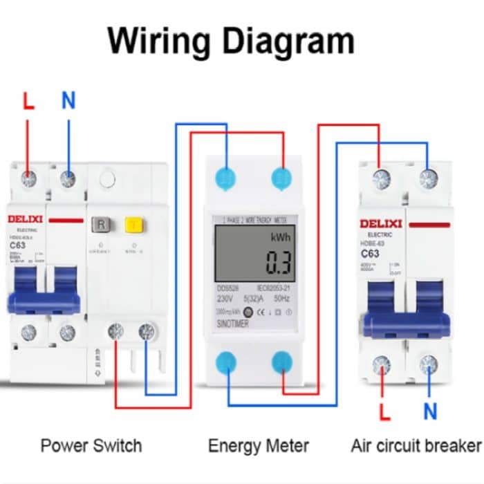 DDS528 5-32A 230V 50Hz Einphasen-Haushalts-DIN-Schiene Elektronischer Multifunktions-Energiezähler – Bild 6
