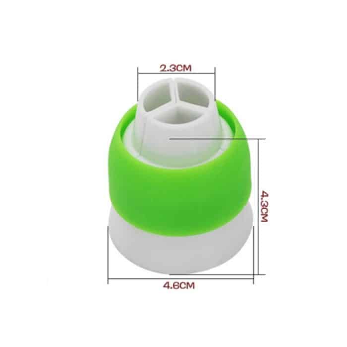 2 Stück Düsen Tipps Cremebeutel Tricolor Konverter Kuchendekorationswerkzeuge – Bild 4