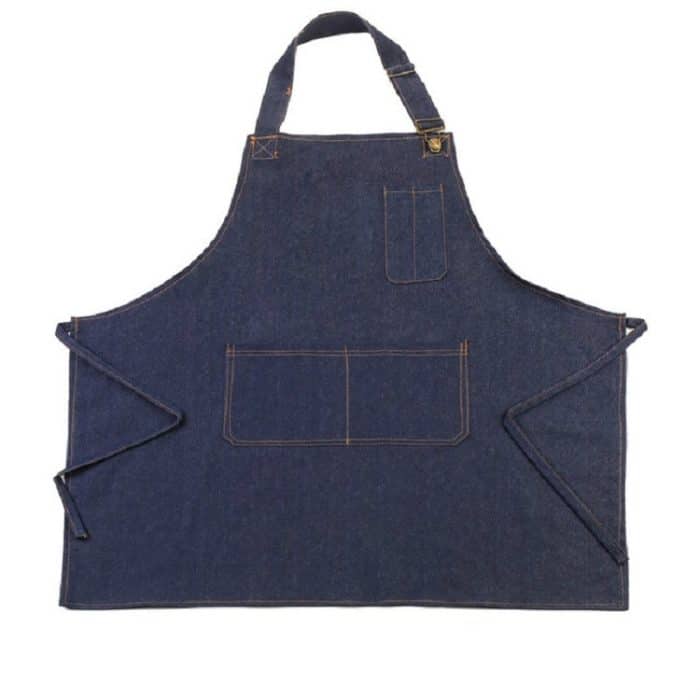 Verstellbare Denim-Schürze mit Neckholder – Bild 2