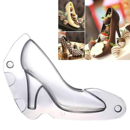 2 Stück 3D-Schokoladenform für Fondant, Kuchen, Damen-High-Heel-Form
