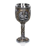 3D-Wikinger-Schädel, Kaffee-Bierkrug, Totenkopf-Becher, Bier, Wein, Getränk, Geschenk, Edelstahl, Ritter, dekorative Tasse für Männer, Goblet, Mug