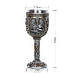 3D-Wikinger-Schädel, Kaffee-Bierkrug, Totenkopf-Becher, Bier, Wein, Getränk, Geschenk, Edelstahl, Ritter, dekorative Tasse für Männer, Goblet, Mug – Bild 2