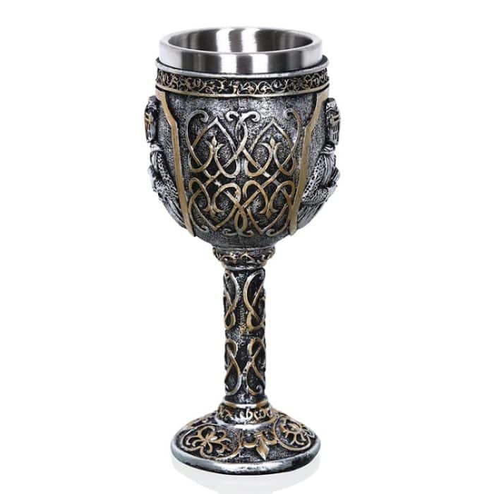 3D-Wikinger-Schädel, Kaffee-Bierkrug, Totenkopf-Becher, Bier, Wein, Getränk, Geschenk, Edelstahl, Ritter, dekorative Tasse für Männer, Goblet, Mug – Bild 3