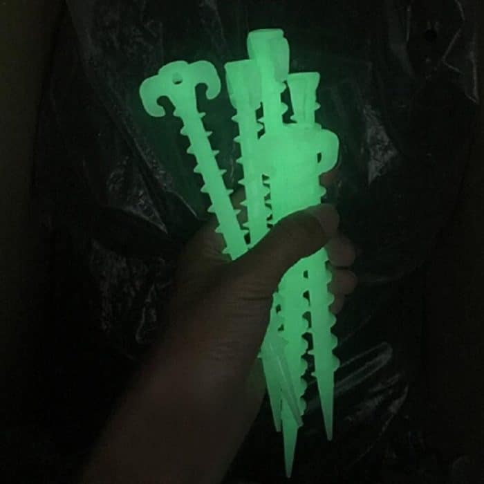 10 PCS / Set Luminous Camping Baldachin Zelt Bodenschraube Pegs Horn Nails Outdoor Kletterzelt Kunststoff Nails Zeltzubehör – Bild 5
