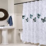 Wasserdichter, waschbarer Badezimmer-Vorhang aus Polyester mit Schmetterlingsmotiv, 80x180cm, 120x180cm, 150x180cm, 180x180cm, 200x180cm, 220x180cm, 240x180cm – Bild 2