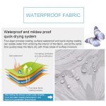 Wasserdichter, waschbarer Badezimmer-Vorhang aus Polyester mit Schmetterlingsmotiv, 80x180cm, 120x180cm, 150x180cm, 180x180cm, 200x180cm, 220x180cm, 240x180cm – Bild 4