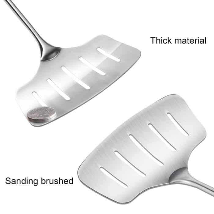 Edelstahl-Spatel für gebratenen Fisch, kreativer Leckschaufel, flacher Spatel für gebratenes Steak, Rosewood Handle, All Steel Handle – Bild 3