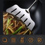 Edelstahl-Spatel für gebratenen Fisch, kreativer Leckschaufel, flacher Spatel für gebratenes Steak, Rosewood Handle, All Steel Handle – Bild 6