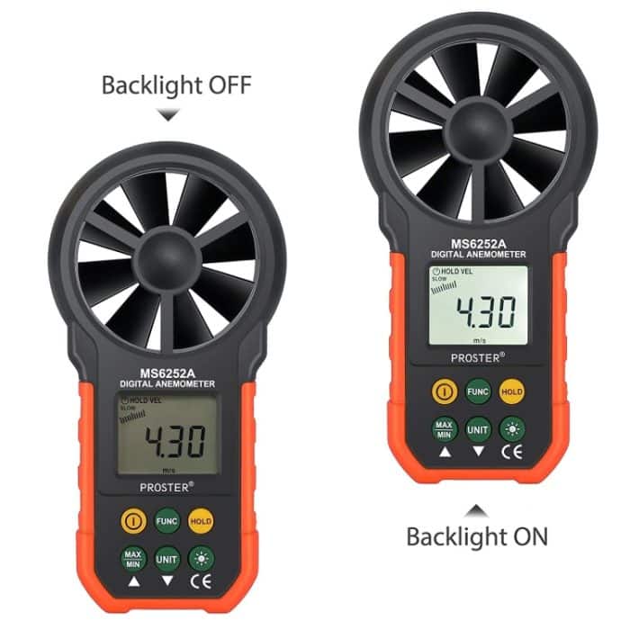 PEAKMETER Hochpräzises Digitalanzeige-Windgeschwindigkeits-Luftvolumenmessgerät, MS6252A Wind Speed, Air Volume, MS6252B Temperature, Humidity, USB – Bild 6