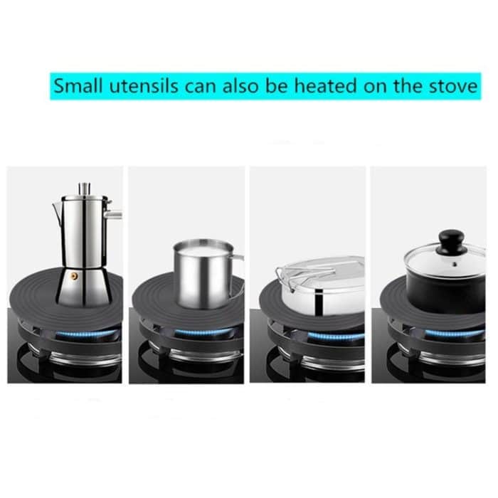 Wärmeleitende Platte für Gasherd, Küche, schnelles Auftauen, Topf, Anti-Brennen, schwarze wärmeleitende Platte, 24cm, 28cm – Bild 5