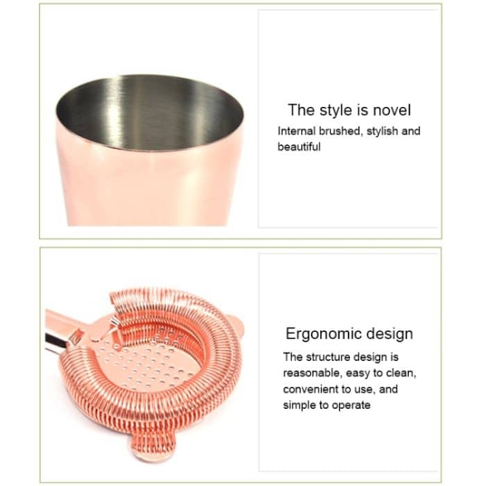 11-in-1 Cocktail-Mix-Set, Weinfilter, Filter, Rose Gold, Gold, Silver, Black – Bild 3