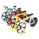 2 Stück Edelstahl Fahrrad Pizzaschneider Messer Kuchenschneider Kreatives Kochfeld, Bicycle – Bild 2